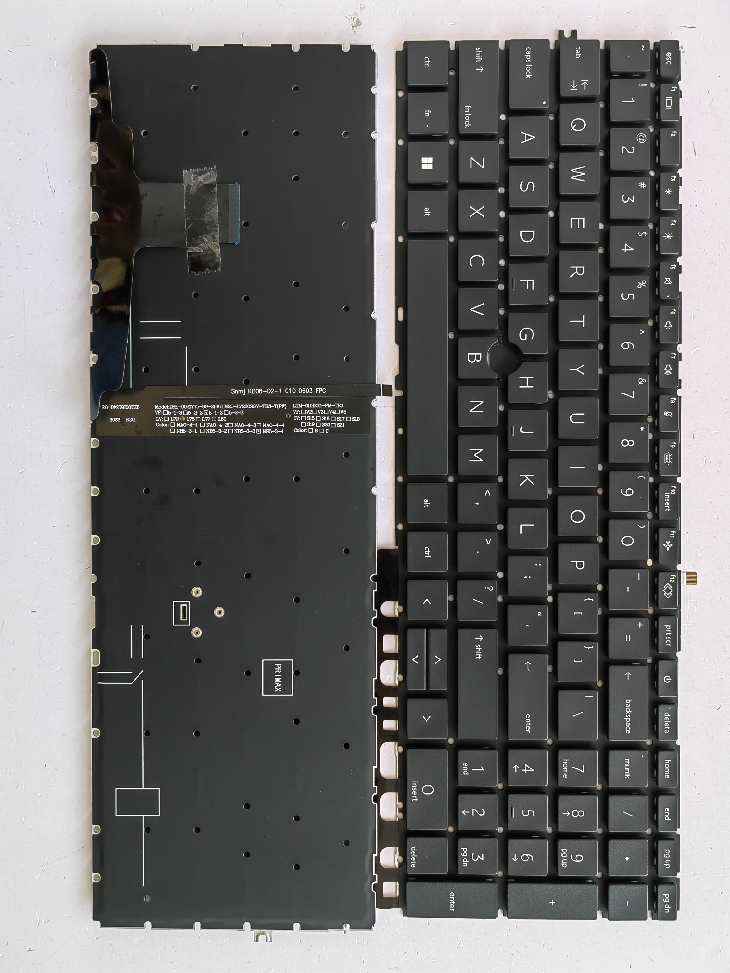 Picture of New Replacement Laptop Keyboard For HP 850G7/850G8/855G7/855G8/755G7/755G8 BLACK With hole Backlit (OEM) US Layout